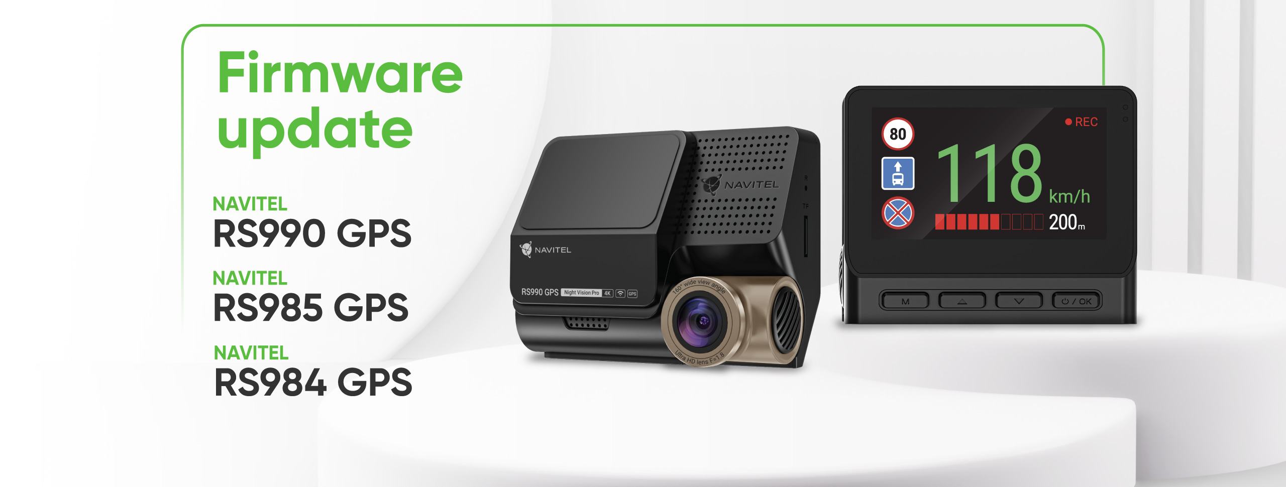 NAVITEL releases firmware update 2.6.8 for RS990 GPS, RS985 GPS and RS984 GPS dashcams